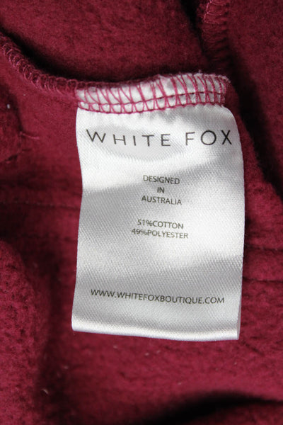 White Fox Womens Sweat Striped Cotton Shorts Size S