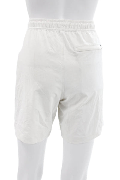 Vuori Mens Athletic Shorts White Drawstring Size S