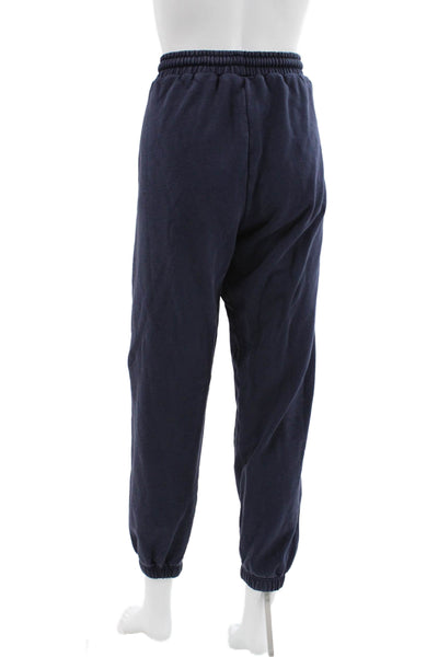 White Fox Women Blue Fleece Joggers Drawstring Inseam 27 Size M
