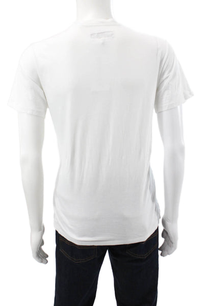 Rag & Bone Men Basic White Crew Neck Graphic T-Shirt Size L