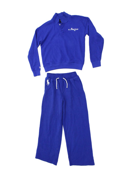 Polo Ralph Lauren Boys Logo Knit Sweater Sweatpants Set Blue Size XL 16