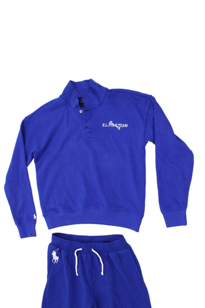 Polo Ralph Lauren Boys Logo Knit Sweater Sweatpants Set Blue Size XL 16