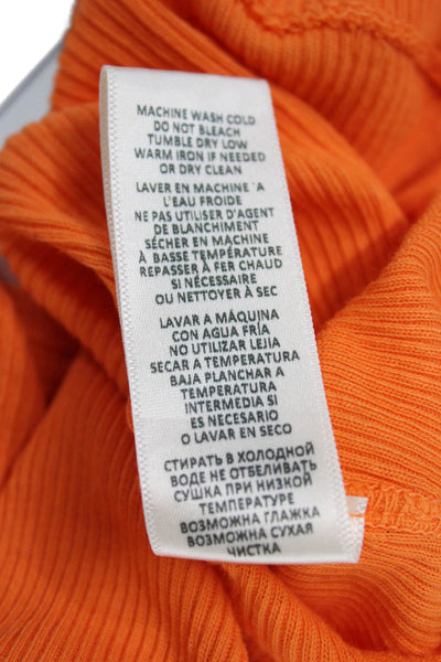 Re/Done x Hanes Women Basic Scoop Neck Cotton Tank Orange Size XS