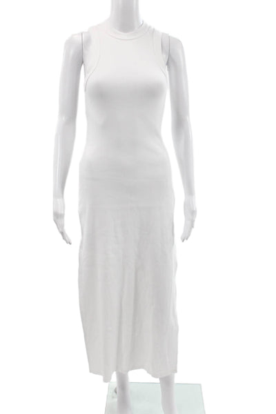 Vitamin A Womens White Sleeveless Maxi Dress Crew Neck Pullover Size XS