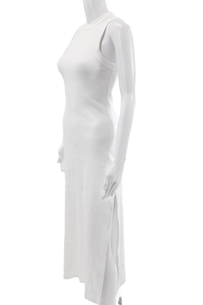Vitamin A Womens White Sleeveless Maxi Dress Crew Neck Pullover Size XS