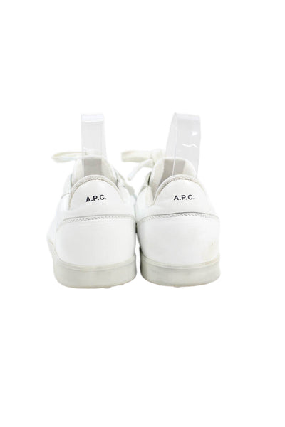A.P.C. Womens Leather Low Top Sneakers White Size 36 6