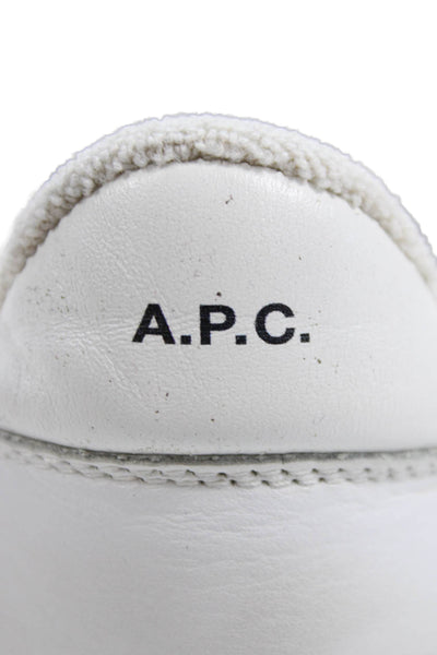A.P.C. Womens Leather Low Top Sneakers White Size 36 6