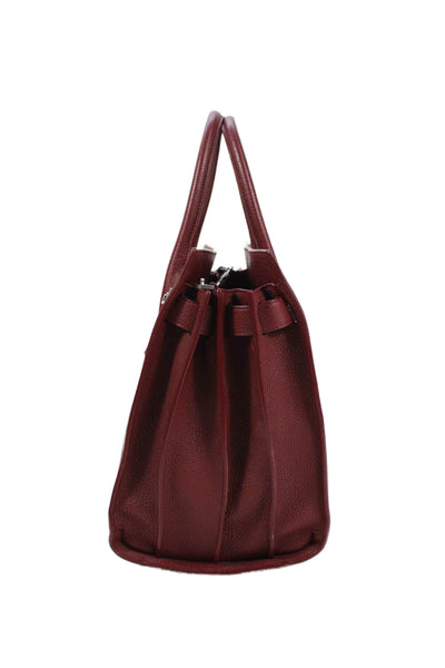 Saint Laurent Womens Leather Multi-Compartment Shoulder Bag Red