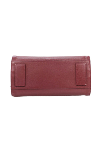 Saint Laurent Womens Leather Multi-Compartment Shoulder Bag Red