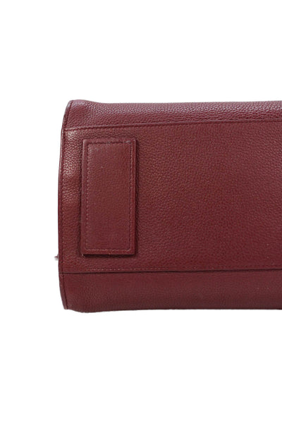 Saint Laurent Womens Leather Multi-Compartment Shoulder Bag Red