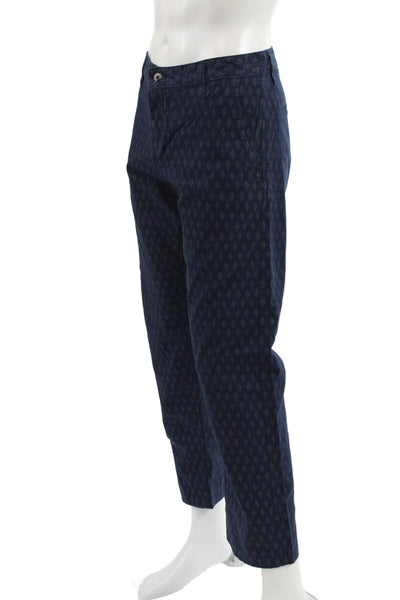 Dockers Men Chino Pants Blue Argyle Button Fly Size 36