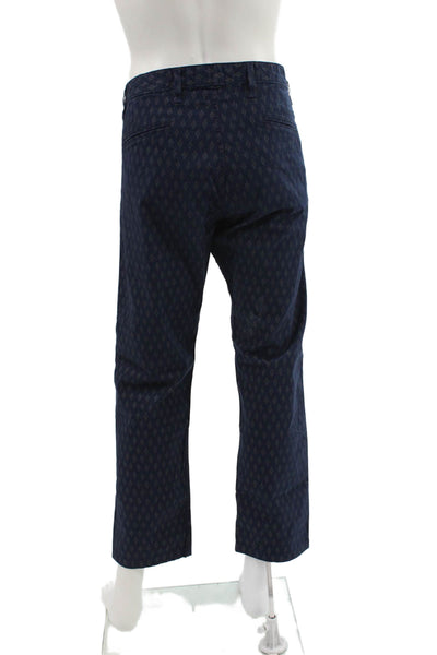 Dockers Men Chino Pants Blue Argyle Button Fly Size 36