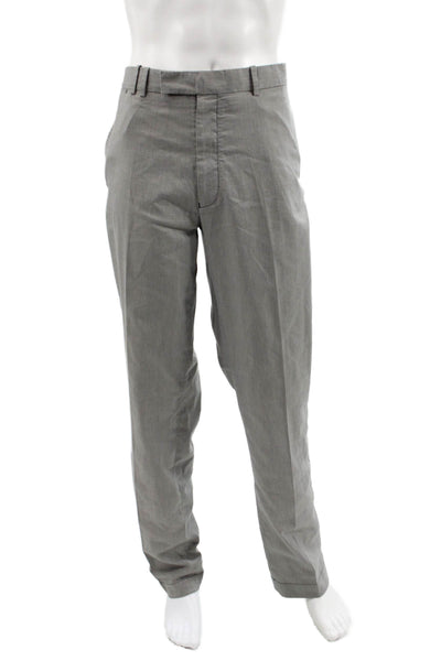 RLX Ralph Lauren Mens Gray Plaid Cotton Dress Pants Size 38