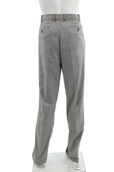 RLX Ralph Lauren Mens Gray Plaid Cotton Dress Pants Size 38