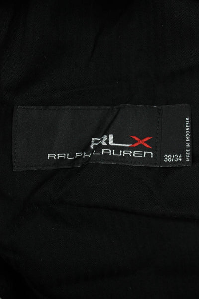 RLX Ralph Lauren Mens Gray Plaid Cotton Dress Pants Size 38