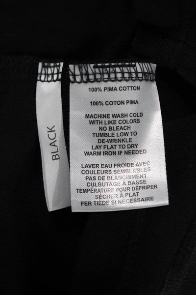 Robert Barakett Mens Basic V Neck Pima Cotton T Shirt Black Size L