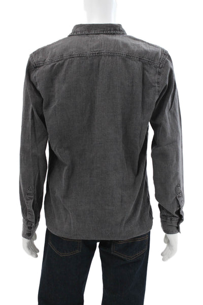Levi's Mens Cotton Collar Long Sleeve Button Down Shirt Black Size L