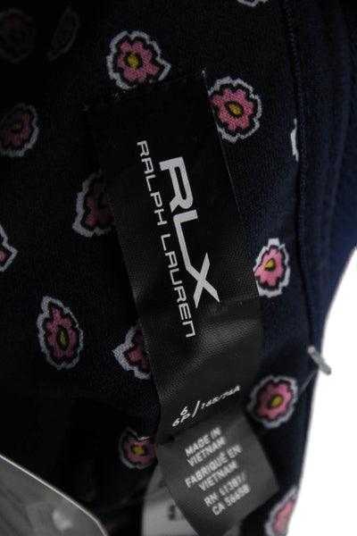 RLX Ralph Lauren Womens Ankle Pants Blue Floral Polyester Zip Spring Size 6P