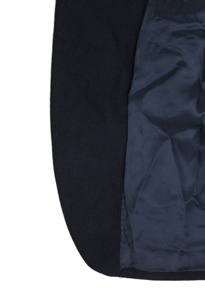 Ermenegildo Zegna Men's Blue Wool Herringbone Blazer Button Size 42