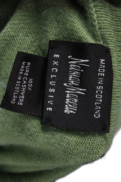 Neiman Marcus Exclusive Mens Cashmere Pullover Sweater Green Size M