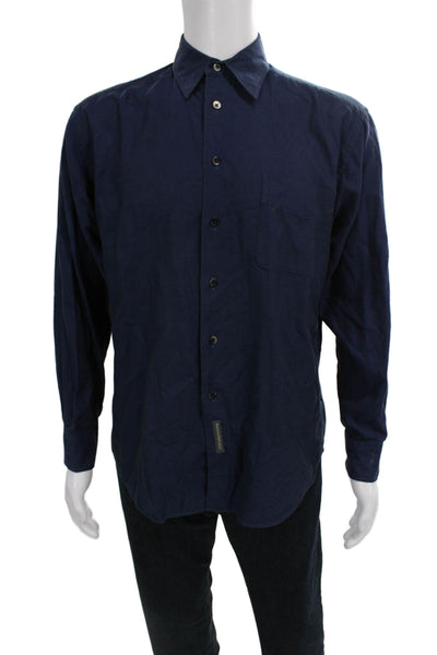 Banana Republic Mens Cotton Long Sleeve Button Up Shirt Navy Size S