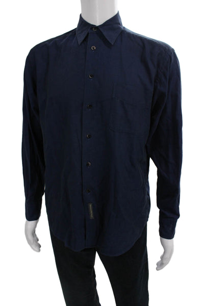 Banana Republic Mens Cotton Long Sleeve Button Up Shirt Navy Size S