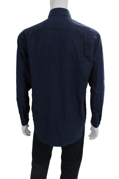 Banana Republic Mens Cotton Long Sleeve Button Up Shirt Navy Size S