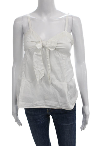 Marc By Marc Jacobs Women White Sweetheart Camisole Cotton Blend Size 2