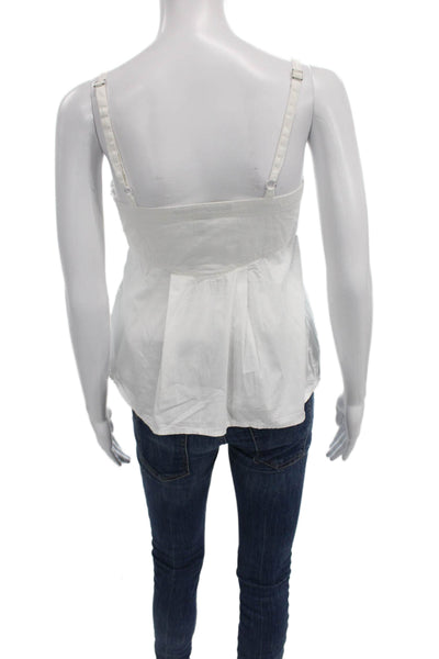 Marc By Marc Jacobs Women White Sweetheart Camisole Cotton Blend Size 2