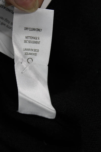 Frame Women 100% Cashmere Pullover Crew Neck 3/4 Sleeve Black Size XS