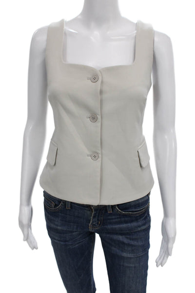 Sir Womens Basic Square Neck Sleeveless Tank Beige Polyester Size 2