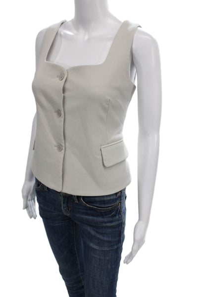 Sir Womens Basic Square Neck Sleeveless Tank Beige Polyester Size 2