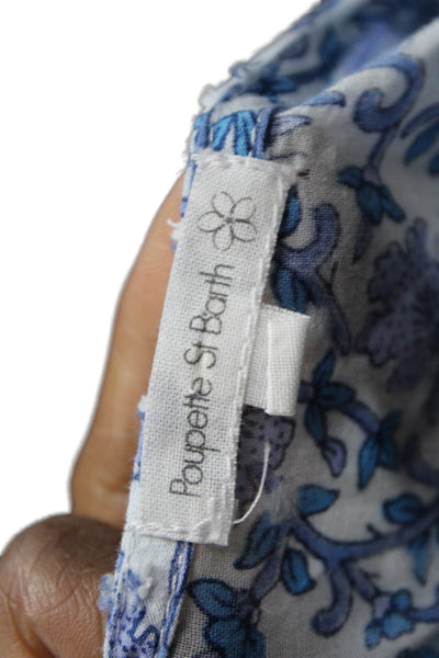Poupette St. Barth Women Midi Floral Cotton V-Neck Short Sleeve Dress Size S