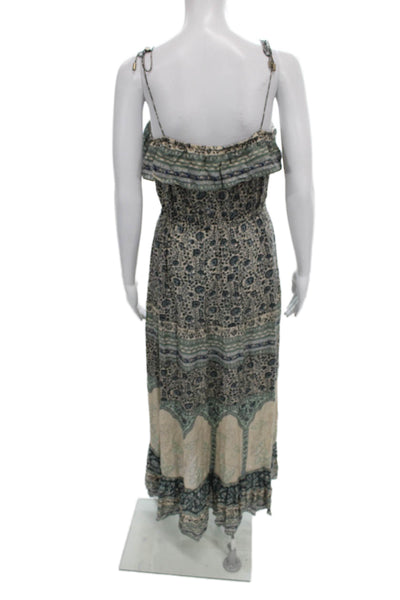 Ba&Sh Women Maxi Floral Viscose Dress Square Neck Sleeveless Multicolor Size 4