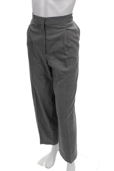 We-Ar4 Womens Dress Pants Gray Virgin Wool Zip Size M