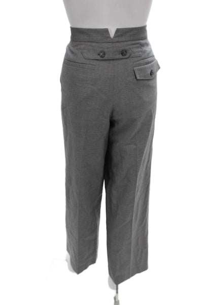 We-Ar4 Womens Dress Pants Gray Virgin Wool Zip Size M