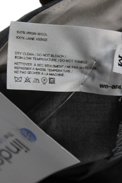 We-Ar4 Womens Dress Pants Gray Virgin Wool Zip Size M