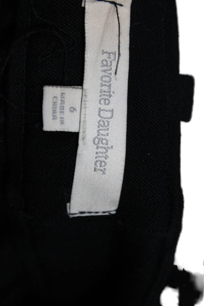 Favorite Daughter Women Dress Pants Black Polyester Zip Solid Size 6