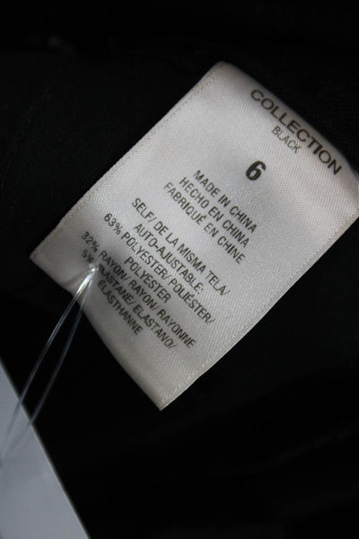 Favorite Daughter Women Dress Pants Black Polyester Zip Solid Size 6