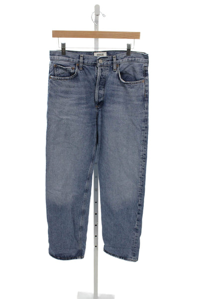 Agolde Women Straight Blue Cotton High Rise Jeans Size 27