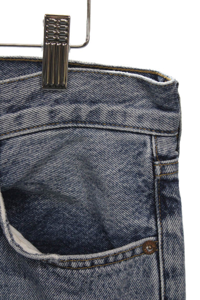 Agolde Women Straight Blue Cotton High Rise Jeans Size 27