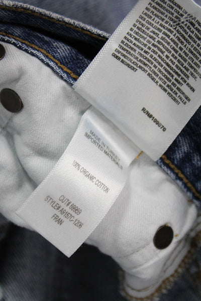 Agolde Women Straight Blue Cotton High Rise Jeans Size 27
