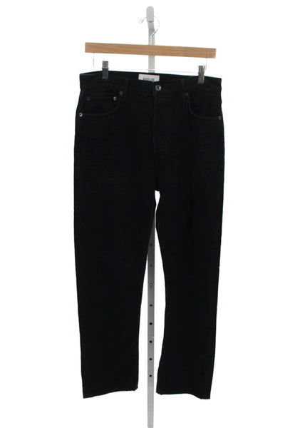 Agolde Women Straight Black Jeans High Rise Size 28