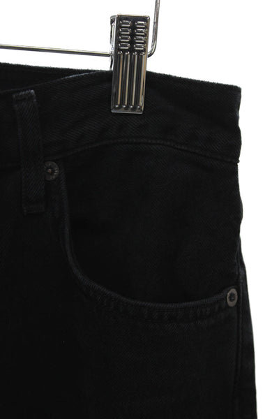 Agolde Women Straight Black Jeans High Rise Size 28