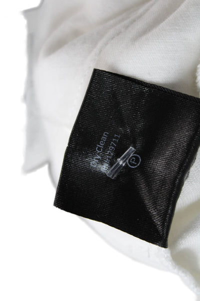 Jenni Kayne Womens Dress Pants White Linen Button Front Size 4