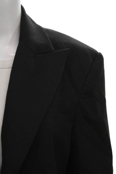 Zara Womens Basic Jacket Black Button Long Sleeve Size XS
