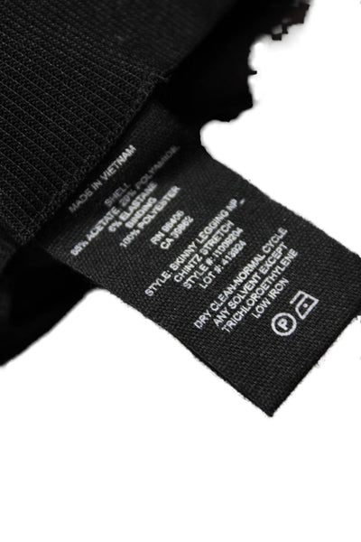 Theory Women Black Leggings Solid 68% Acetate Size 0
