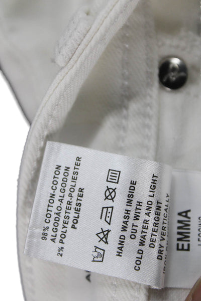 DL1961 Womens High Rise White Cotton Blend Jeggings Button Fly Size 30