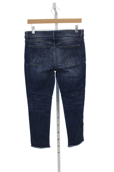 DL1961 Women Ankle Jeans Blue High Rise Button Cotton Size 29
