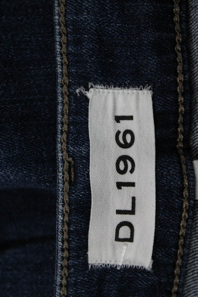 DL1961 Women Ankle Jeans Blue High Rise Button Cotton Size 29